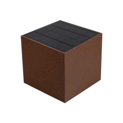 LED solcelle væglampe med sensor LED/9W/3,7V 3000/4000/5000K 2600 mAh IP65 brun