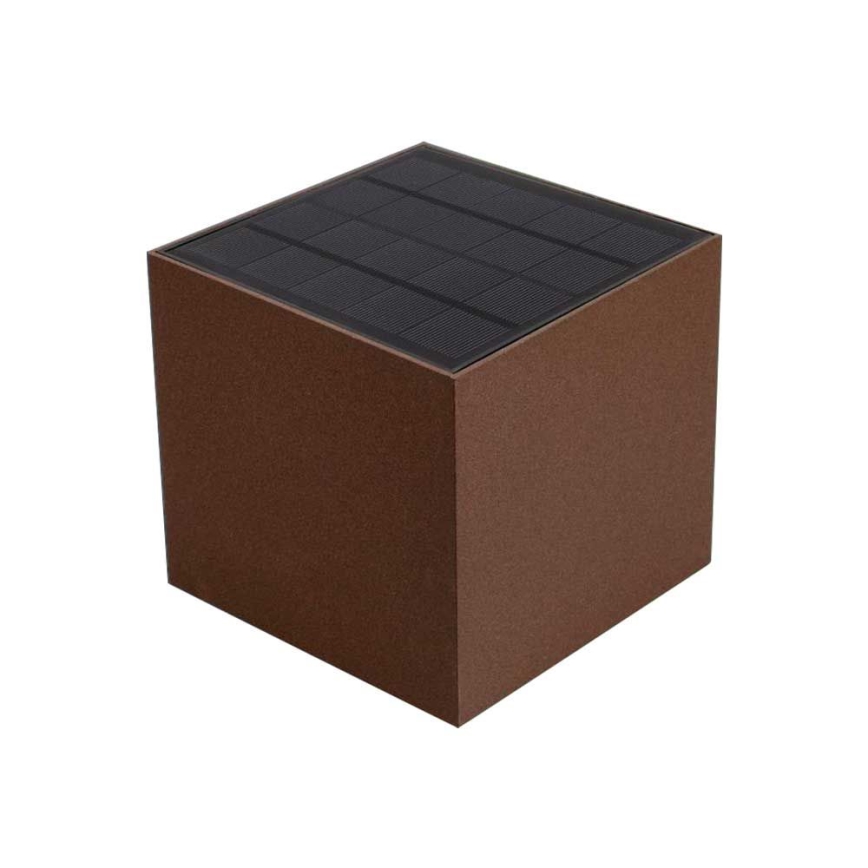LED solcelle væglampe med sensor LED/9W/3,7V 3000/4000/5000K 2600 mAh IP65 brun