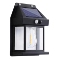 LED Solcelle væglampe med sensor LANTER LED/1W/3,7V 1200 mAh IP44 sort