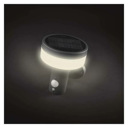 LED solcelle væglampe med sensor LED/2W/3,7V 1200 mAh IP44