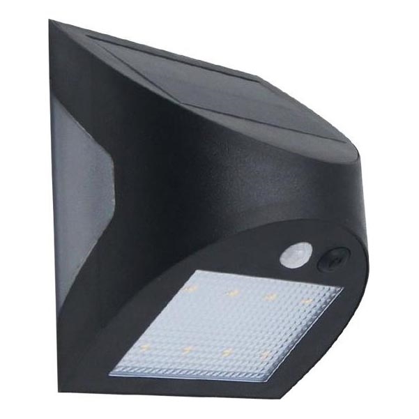 LED solcelle-væglampe med sensor LED/3W/3,7V 3000/4000K 1200 mAh IP54 sort