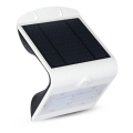 LED solcelle væglampe med sensor LED/3W/3,7V 3000/4000K IP65 2000 mAh hvid