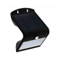 LED solcelle væglampe med sensor LED/3W/3,7V 3000/4000K IP65 2000 mAh sort