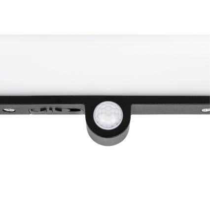 LED solcelle væglampe med bevægelses- og skumringssensor LED/3W/3,7V IP54 1500 mAh sort
