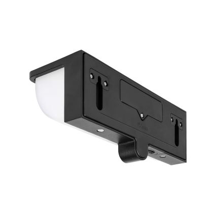 LED solcelle væglampe med bevægelses- og skumringssensor LED/3W/3,7V IP54 1500 mAh sort