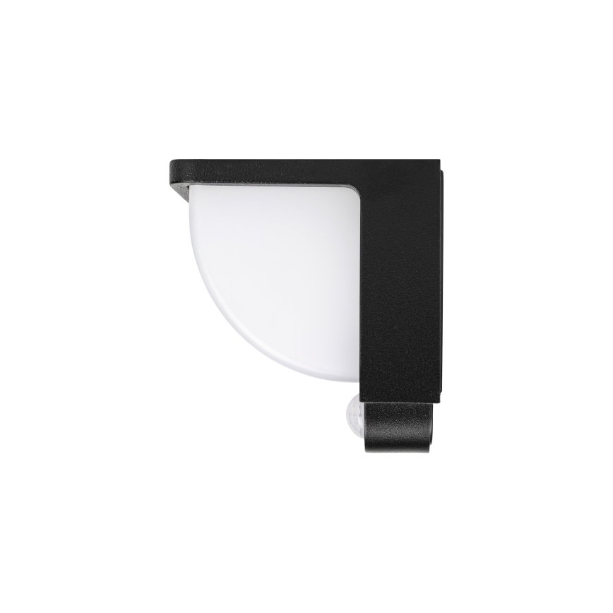 LED solcelle væglampe med bevægelses- og skumringssensor LED/3W/3,7V IP54 1500 mAh sort