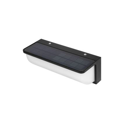 LED solcelle væglampe med bevægelses- og skumringssensor LED/3W/3,7V IP54 1500 mAh sort