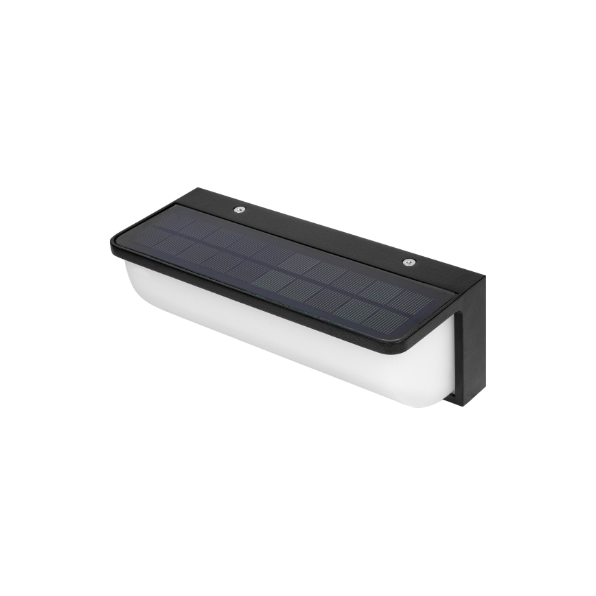 LED solcelle væglampe med bevægelses- og skumringssensor LED/3W/3,7V IP54 1500 mAh sort