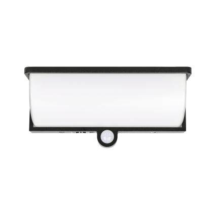 LED solcelle væglampe med bevægelses- og skumringssensor LED/3W/3,7V IP54 1500 mAh sort