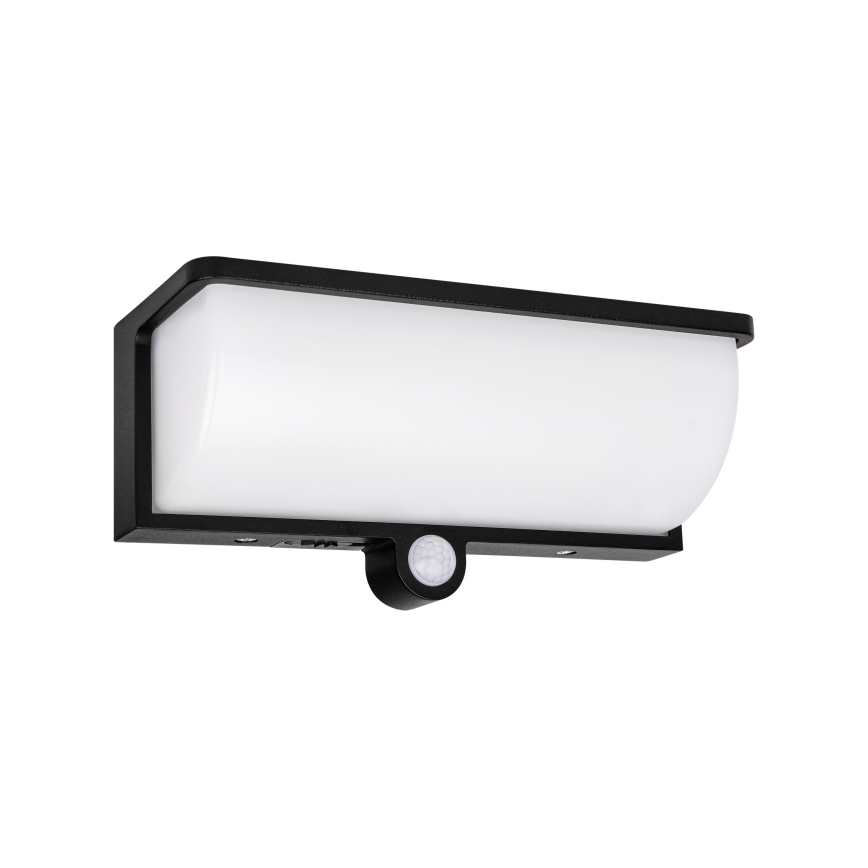 LED solcelle væglampe med bevægelses- og skumringssensor LED/3W/3,7V IP54 1500 mAh sort
