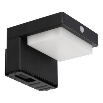 LED solcelle-væglampe med sensor LED/5W/3,7V 2000 mAh IP44 sort