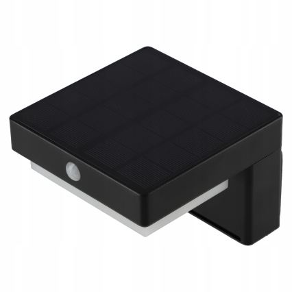 LED solcelle-væglampe med sensor LED/5W/3,7V 2000 mAh IP44 sort
