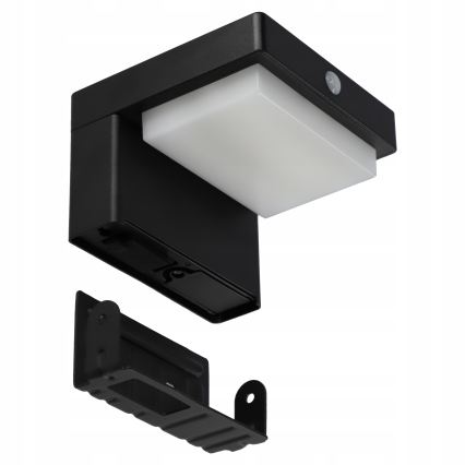 LED solcelle-væglampe med sensor LED/5W/3,7V 2000 mAh IP44 sort