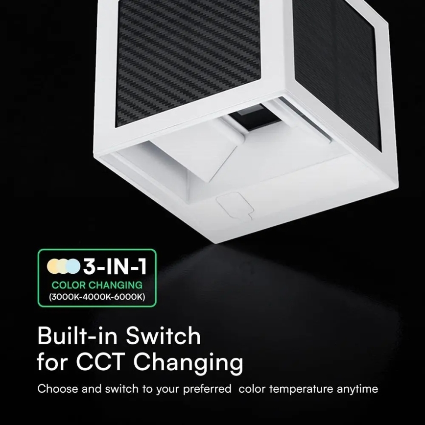 LED solcelledrevet væglampe med sensor LED/9W/3,7V 3000/4000/6000K IP65 2600 mAh hvid