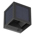 LED solcelle væglampe med sensor LED/9W/3,7V 3000/4000/6000K IP65 2600 mAh sort