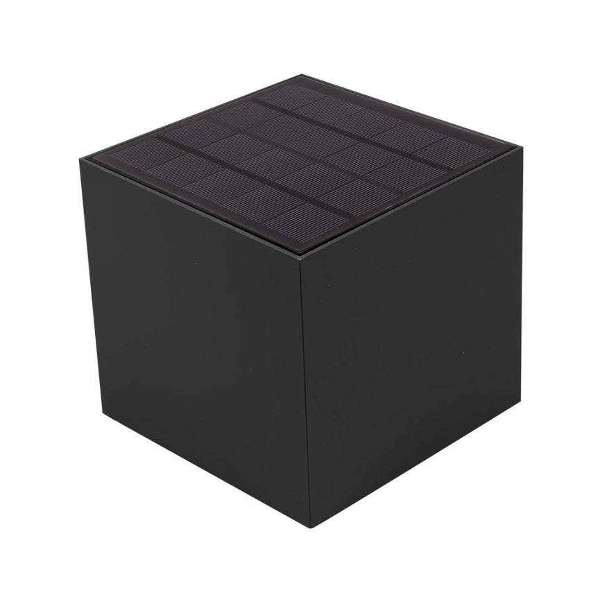 LED solcelle-væglampe med sensor LED/9W/5V 3000/4000/5000K IP65 2600 mAh antracit