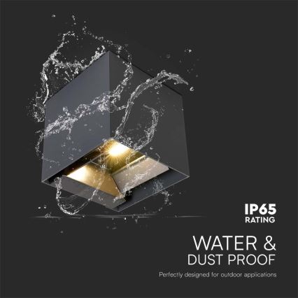 LED solcelle-væglampe med sensor LED/9W/5V 3000/4000/5000K IP65 2600 mAh antracit