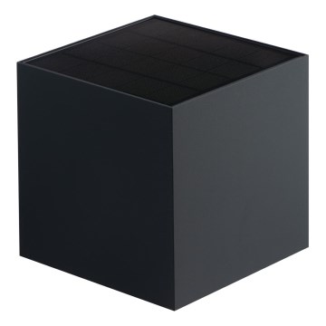LED solcelle væglampe med sensor REKA LED/6W/3,7V 1800 mAh 3000/4000/6500K IP65 sort