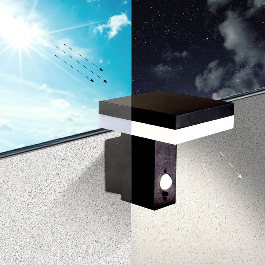 LED solcelle væglampe med sensor SOLARIS2 LED/5,5W/3,7V 4000K IP44 2600 mAh