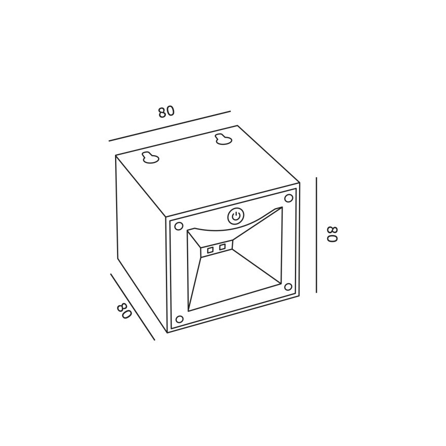 LED solcelle-væglampe QUERK LED/1,2V 3000/4000K IP54 800 mAh