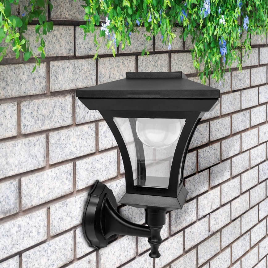 LED solcelle-væglampe TIRANA LED/1,2V 1800 mAh IP44, sort