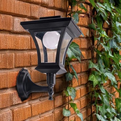 LED solcelle-væglampe TIRANA LED/1,2V 1800 mAh IP44, sort