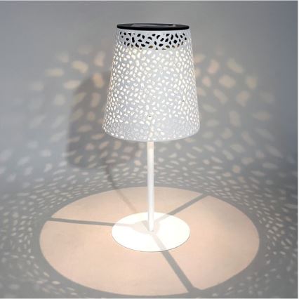 LED solcelledrevet bordlampe LUVETRA LED/1xAA 4000K IP44 200 mAh hvid