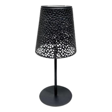 LED solcelledrevet bordlampe LUVETRA LED/1xAA 4000K IP44 200 mAh sort