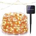LED solcelledrevet dekorationskæde 100 LED/1,2 V 800 mAh 7 m IP44 sort