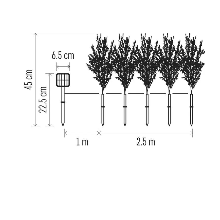 LED solcelledrevet dekorationslys 50xLED/3W/1,2V 600 mAh IP44