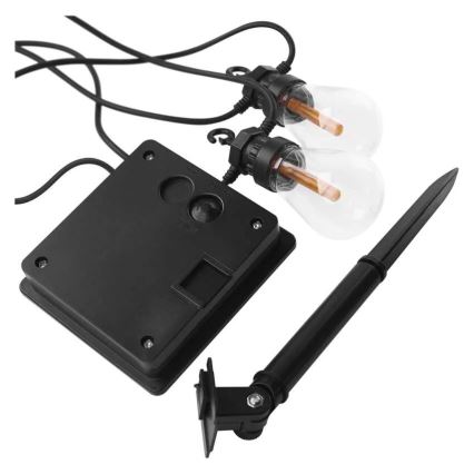 LED solcelledrevet dekorationslyskæde 10xLED/0,6W/1,2V 4,5m IP44 800 mAh