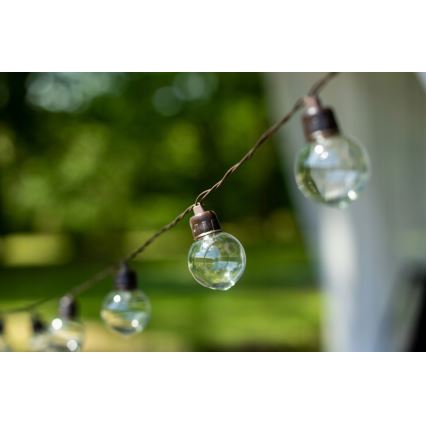 LED Solcelledrevet Dekorationslyskæde 20xLED/8 funktioner 500 mAh 7,6 m IP67 varm hvid