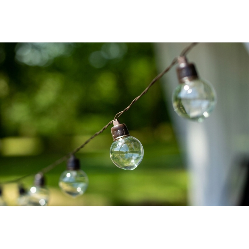 LED Solcelledrevet Dekorationslyskæde 20xLED/8 funktioner 500 mAh 7,6 m IP67 varm hvid
