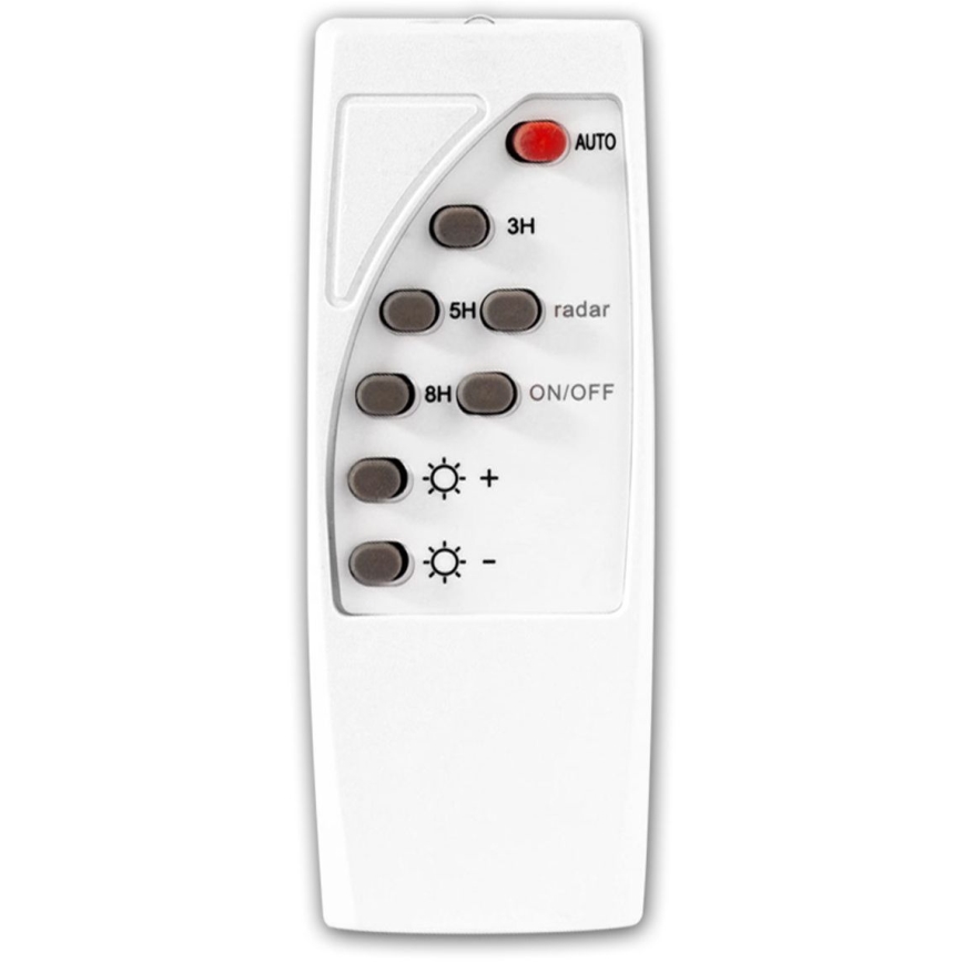 Dæmpbar LED-solcellegadelampe med sensor LED/22W/6V 18000 mAh 6500K IP65 sort + fjernbetjening
