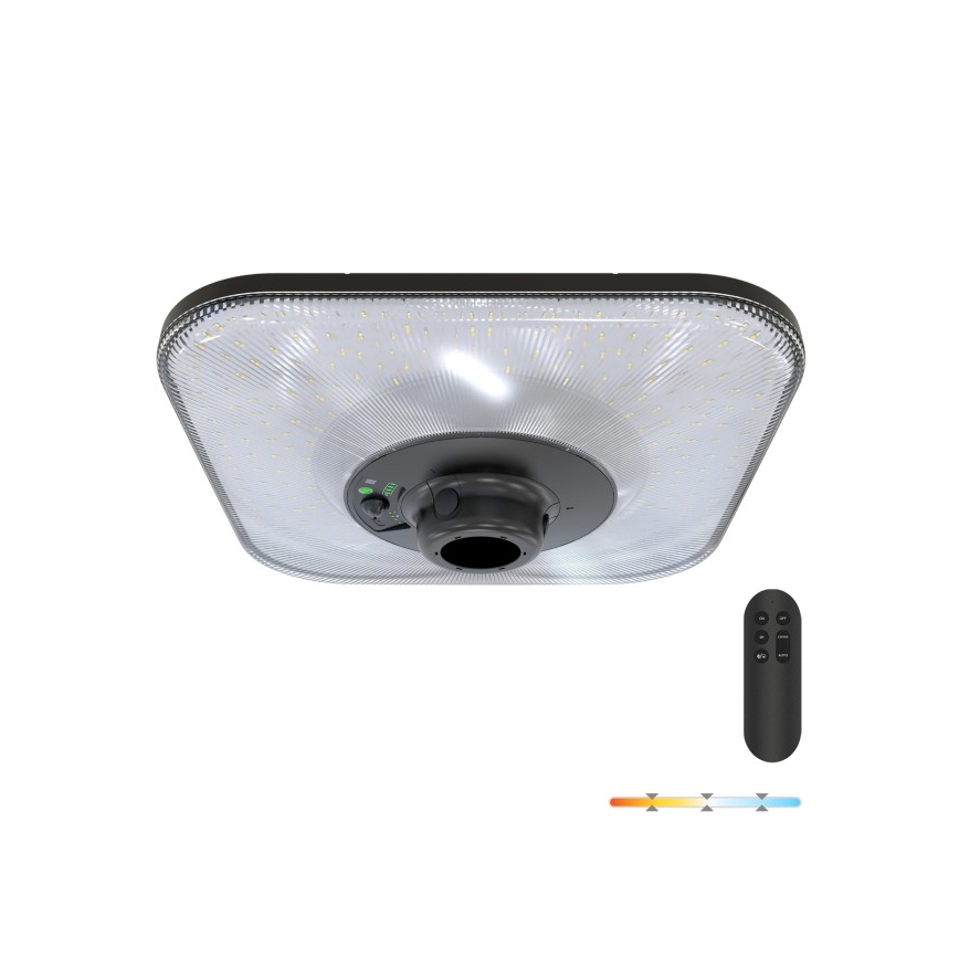 LED solcelle-gadelampe med sensor SOLSUMI LED/25W/3,2V 3000/4000/6500K IP54 24000 mAh + fjernbetjening