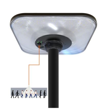 LED solcelle-gadelampe med sensor SOLSUMI LED/25W/3,2V 3000/4000/6500K IP54 24000 mAh + fjernbetjening