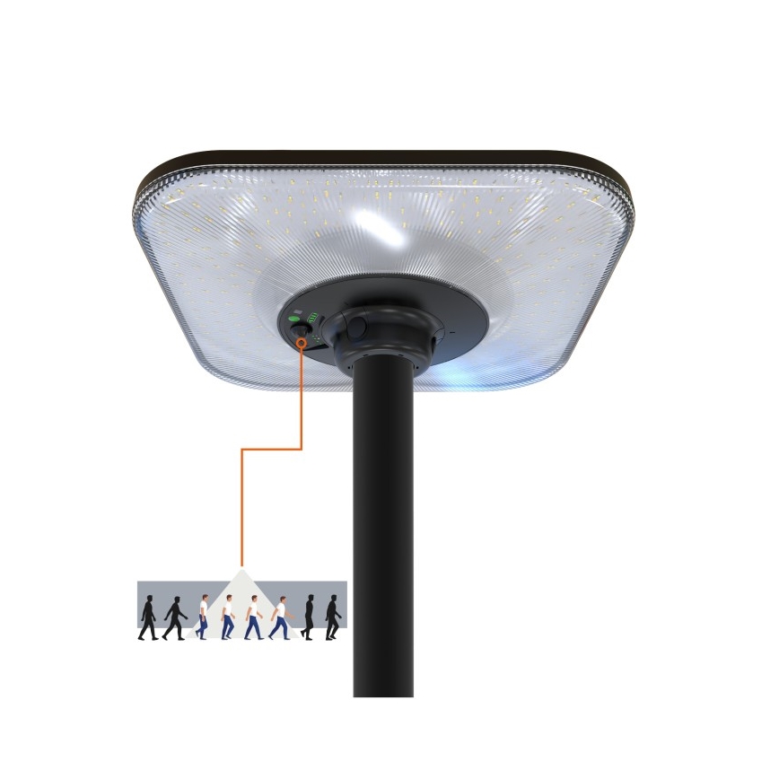 LED solcelle-gadelampe med sensor SOLSUMI LED/25W/3,2V 3000/4000/6500K IP54 24000 mAh + fjernbetjening