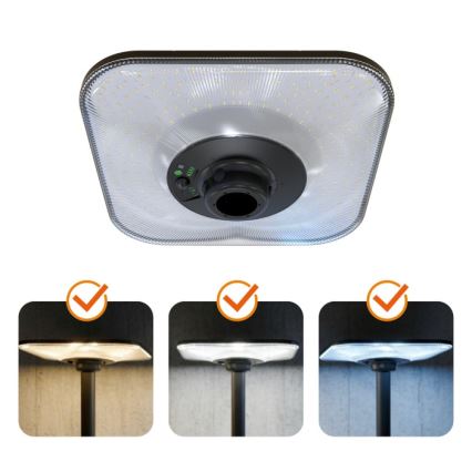 LED solcelle-gadelampe med sensor SOLSUMI LED/25W/3,2V 3000/4000/6500K IP54 24000 mAh + fjernbetjening