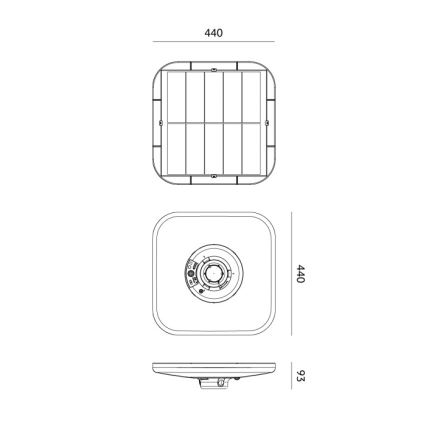 LED solcelle-gadelampe med sensor SOLSUMI LED/25W/3,2V 3000/4000/6500K IP54 24000 mAh + fjernbetjening