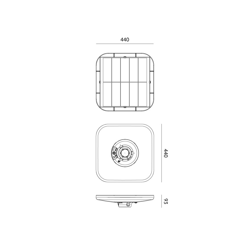 LED solcelle-gadelampe med sensor SOLSUMI LED/25W/3,2V 3000/4000/6500K IP54 24000 mAh + fjernbetjening