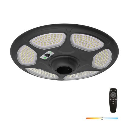 LED solcelledrevet gadelampe med sensor SOLSUMI LED/25W/3,2V IP54 25000 mAh + fjernbetjening