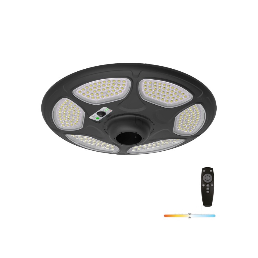 LED solcelledrevet gadelampe med sensor SOLSUMI LED/25W/3,2V IP54 25000 mAh + fjernbetjening