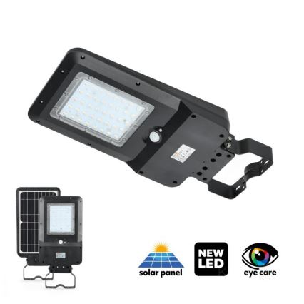 LED solcelledrevet gadelampe med sensor STREET LED/15W/7,4V 4000K IP65 5400 mAh