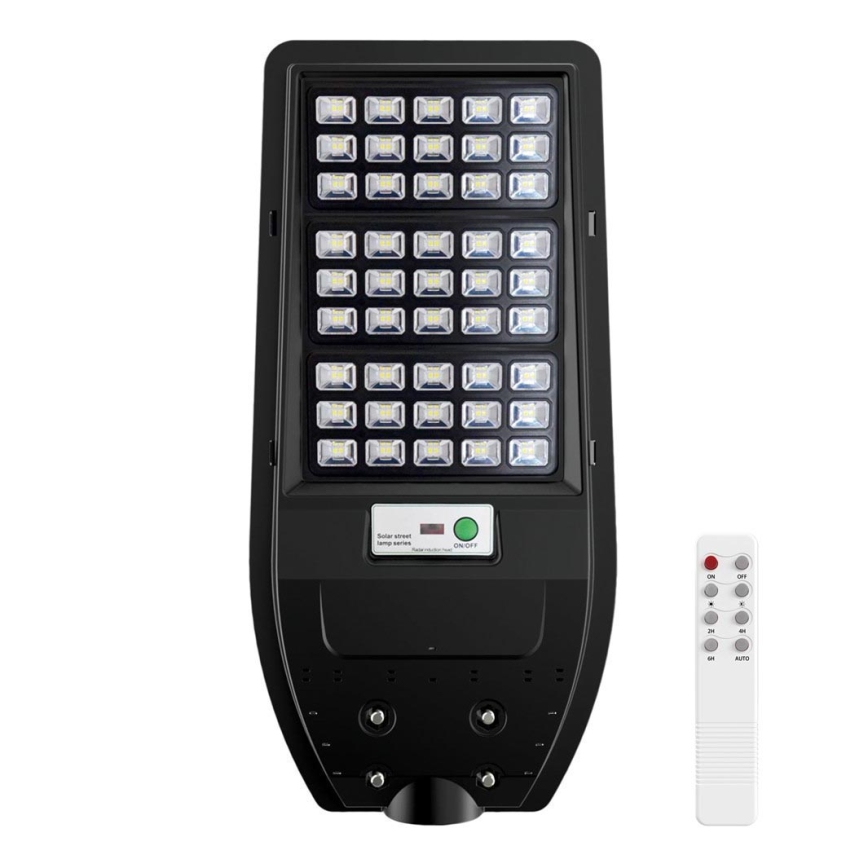 LED-solcelledrevet gadelampe VIA 100W/10000 mAh 3,2V 6000K IP54 + fjernbetjening