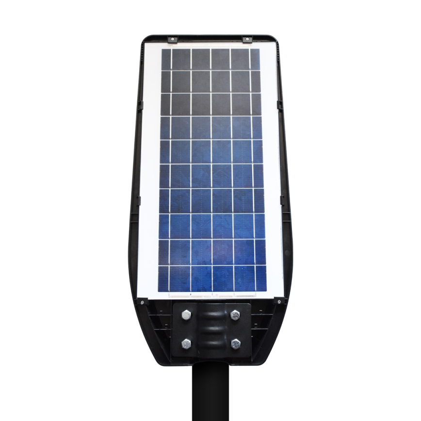 LED-solcelledrevet gadelampe VIA 100W/10000 mAh 3,2V 6000K IP54 + fjernbetjening