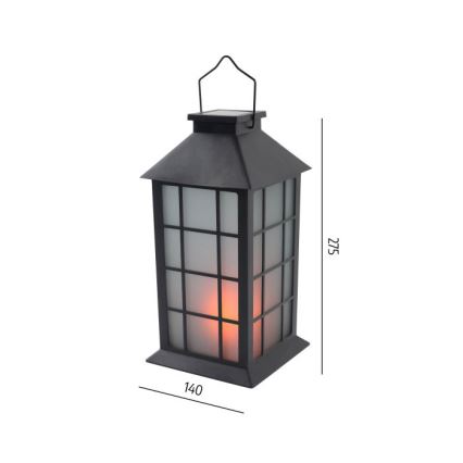 LED solcelledrevet hængelampe CANDELIO MILKY LED/1xAA 1600K IP44 200 mAh