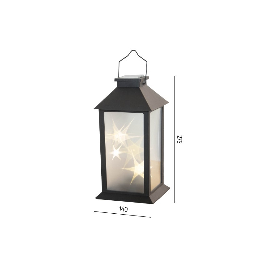 LED solcelledrevet hængelampe CANDELIO STAR LED/1xAA 2700K IP44 200 mAh