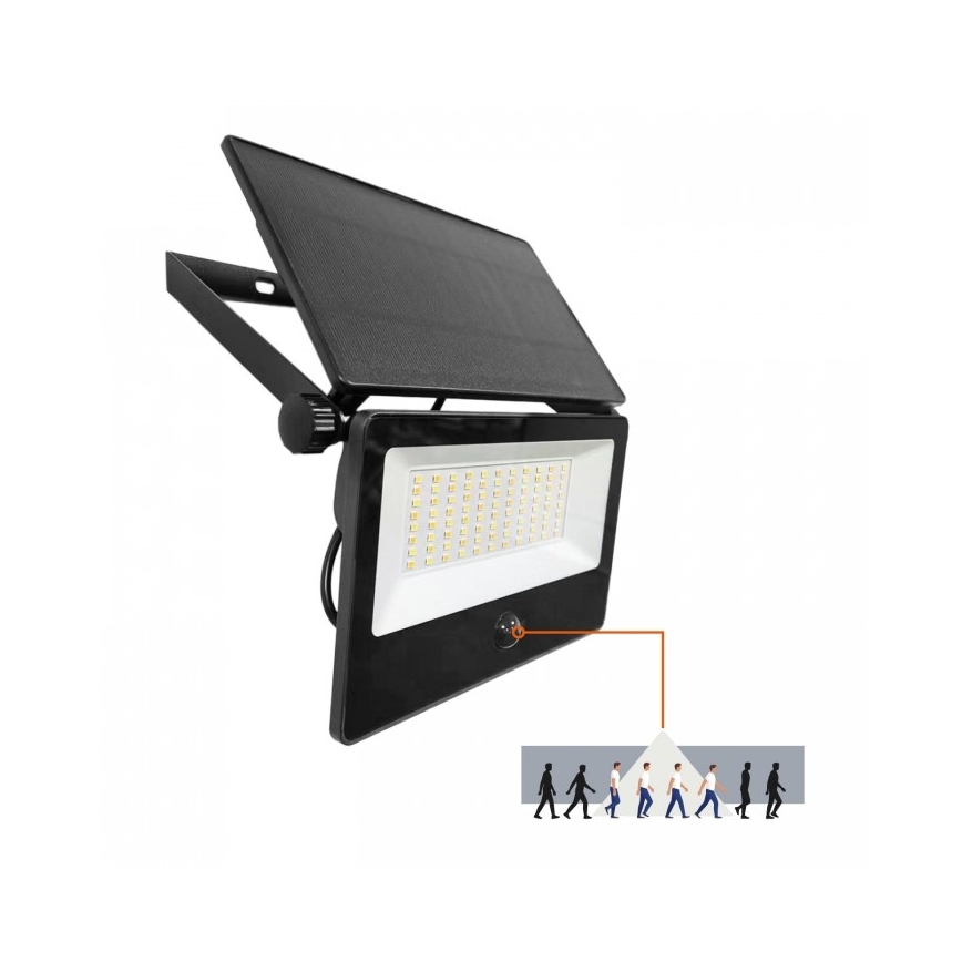 LED solcelleprojektør med sensor NCS G2 LED/30W/3,7V 3000/4000/6500K IP54 5200 mAh