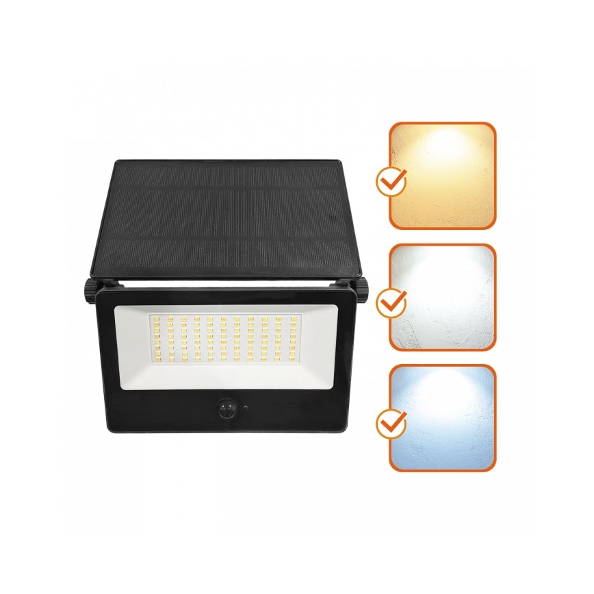 LED solcelleprojektør med sensor NCS G2 LED/30W/3,7V 3000/4000/6500K IP54 5200 mAh