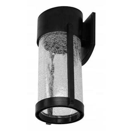 LED solcelledrevet væglampe LED/3,7V 300 mAh IP44 sort